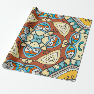 Decorative hand drawn seamless pattern. Colourful Wrapping Paper