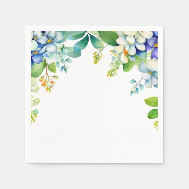 Decorative hanging flowers napkin (Front)