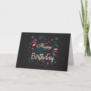 decorative happy birthday card