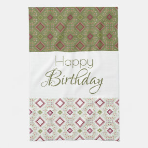 Decorative Happy Birthday Kitchen Towel