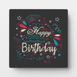 decorative happy birthday plaque