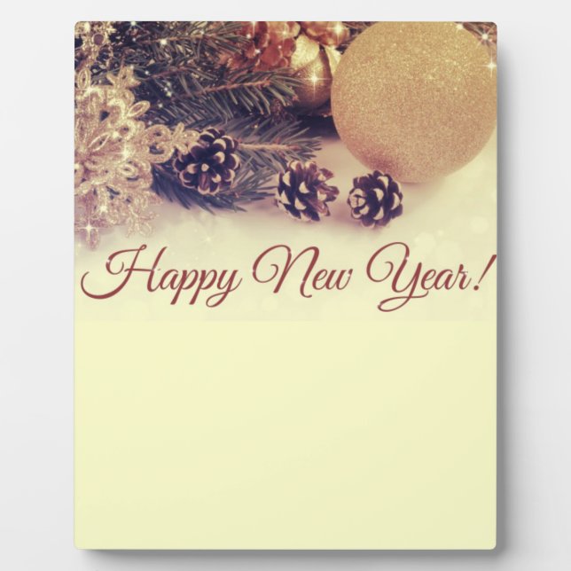 Decorative Happy New Year Plaque (Front)