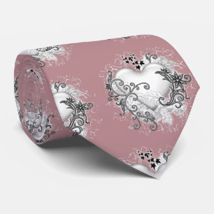 Decorative Hearts Tie