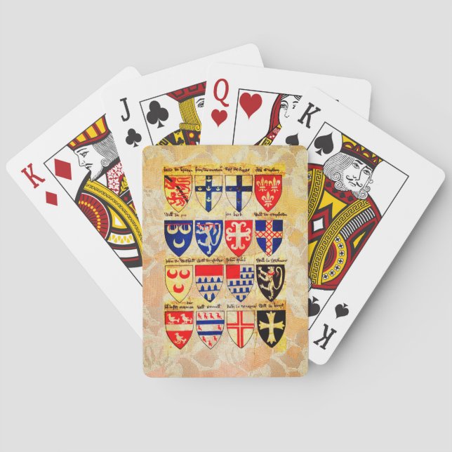 Decorative Heraldry Pattern Playing Cards (Back)