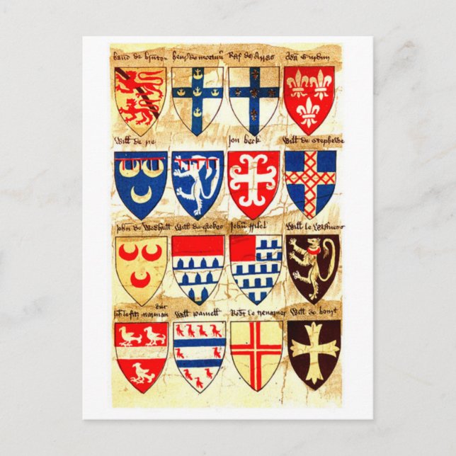 Decorative Heraldry Pattern Postcard (Front)