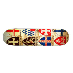Decorative Heraldry Pattern Skateboard