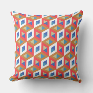 Decorative Hexagons Mosaic Pattern #3 Cushion
