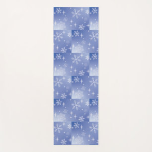 Decorative Holiday Snowflakes Yoga Mat