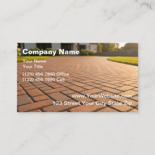 Decorative Home Brick Paving Business Card