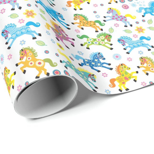 decorative horses wrapping paper (Roll Corner)