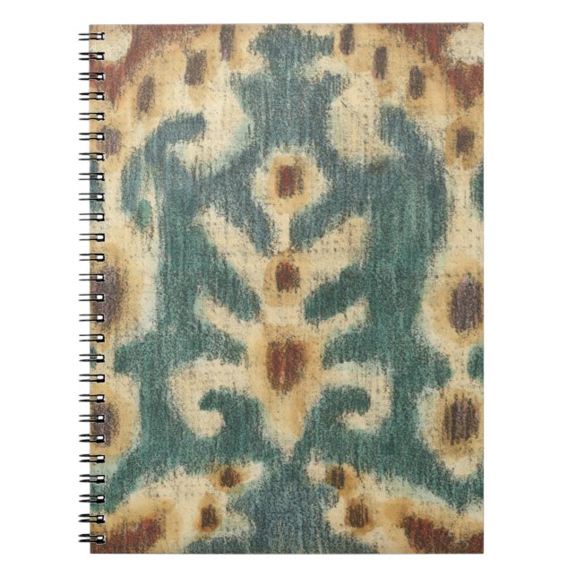 Decorative Ikat Fabric Design by Chariklia Zarris Notebook (Front)