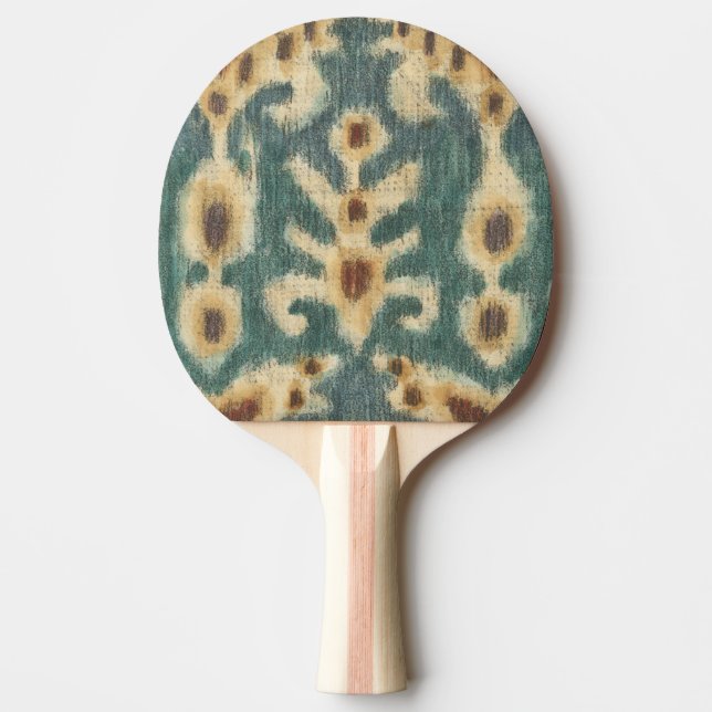 Decorative Ikat Fabric Design by Chariklia Zarris Ping Pong Paddle (Front)