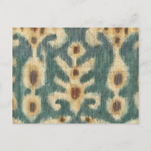Decorative Ikat Fabric Design by Chariklia Zarris Postcard