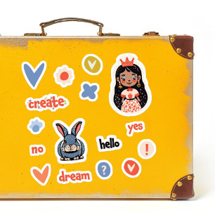 Decorative Illustrations Stickers Set