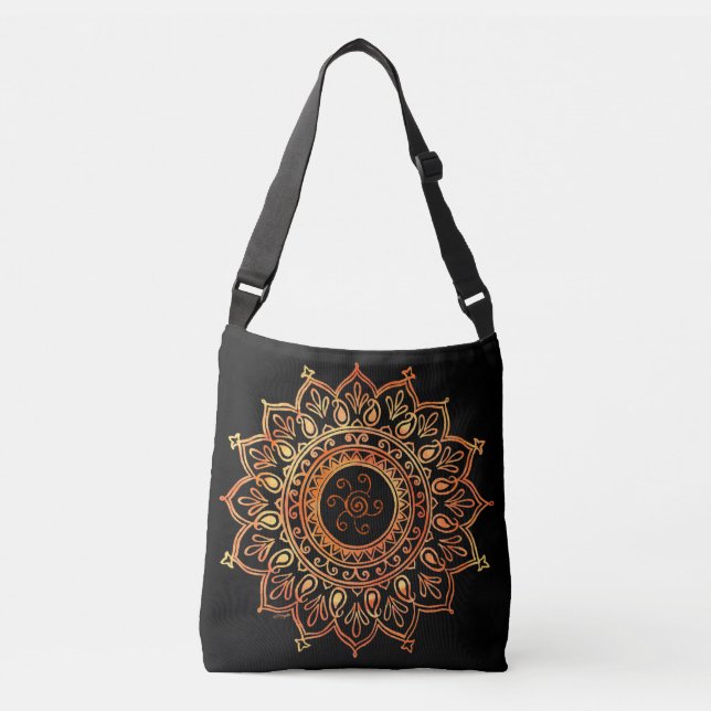 Decorative Indian Sun Crossbody Bag (Front)
