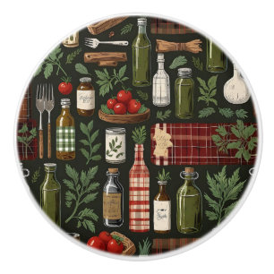 Decorative italian ceramic knobs