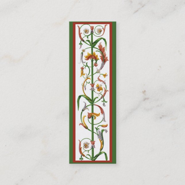 Decorative Italian Ironwork Bookmark Profile Card (Front)