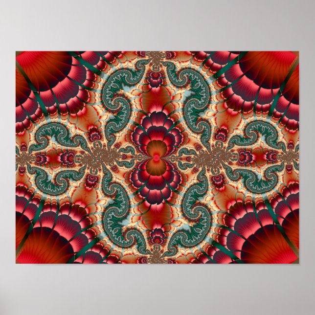 Decorative Kaleidoscope Pattern Poster (Front)