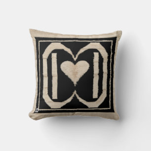 Decorative Kilim Pillows: Black and White Cushion