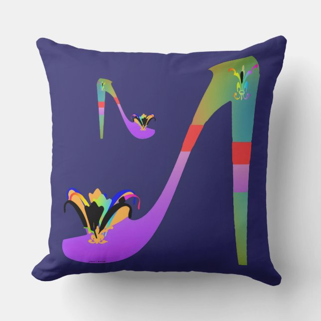 Decorative Ladies Slippers Two Cushion (Front)