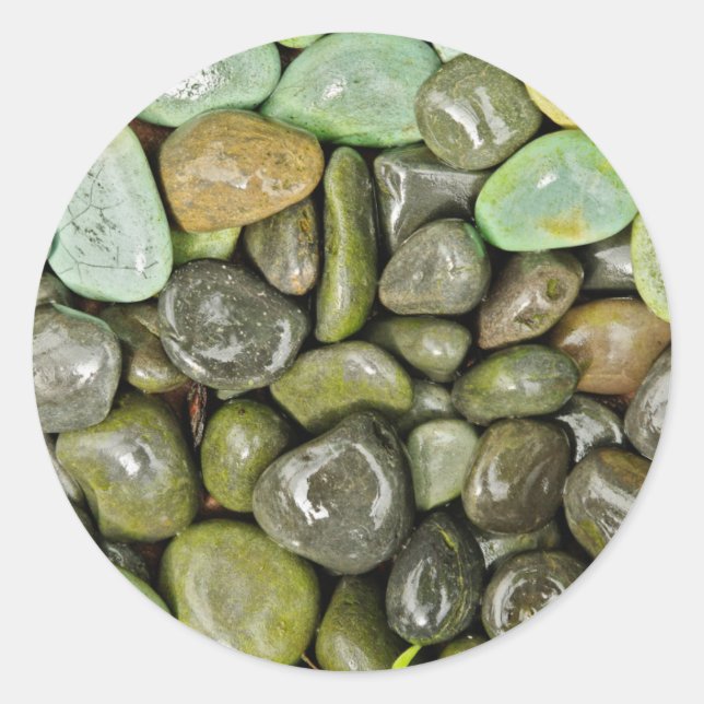 Decorative landscaping rocks classic round sticker (Front)