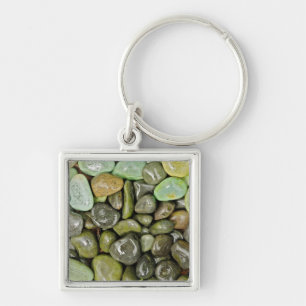 Decorative landscaping rocks key ring