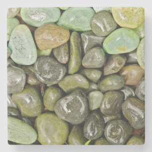 Decorative landscaping rocks stone coaster