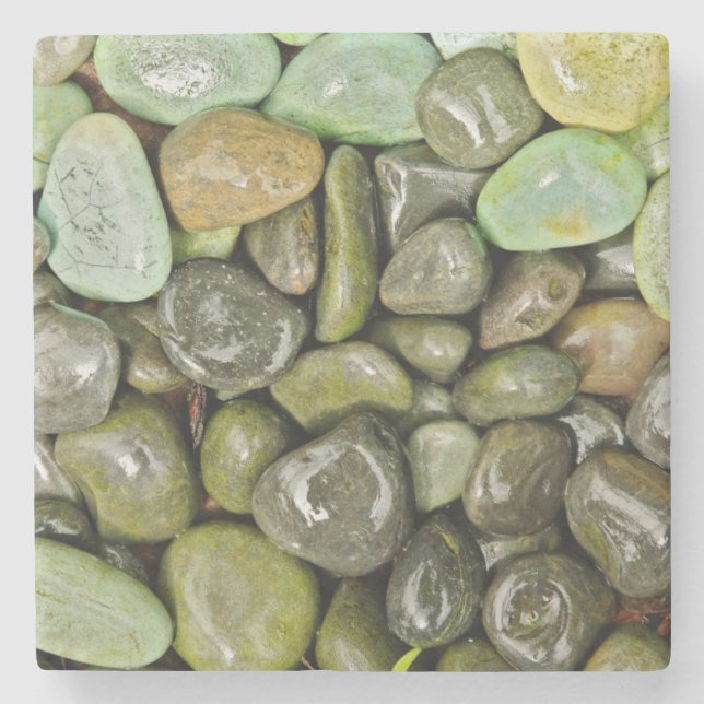 Decorative landscaping rocks stone coaster (Front)