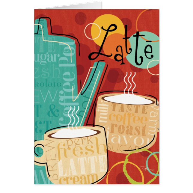 Decorative Latte Pot and Cups (Front)