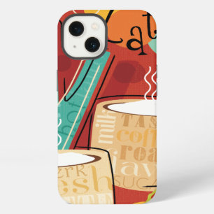 Decorative Latte Pot and Cups iPhone Case