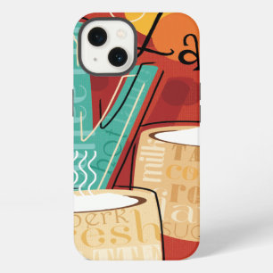 Decorative Latte Pot and Cups iPhone Case
