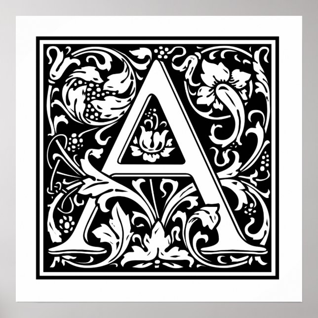 Decorative Letter A Poster (Front)