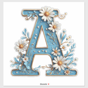 Decorative Letter A With Blue Enamel