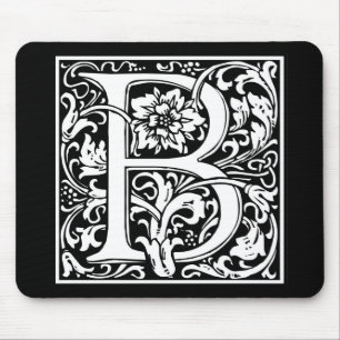 Decorative Letter Initial “B” Mouse Pad