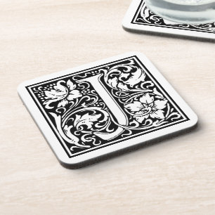 Decorative Letter Initial “J” Coaster