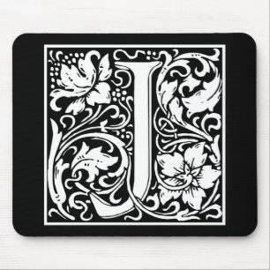 Decorative Letter Initial “J” Mouse Pad