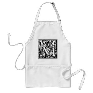 Decorative Letter Initial “M” Standard Apron