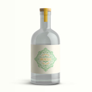 Decorative Logo Frame Limoncello Liquor Bottle Label