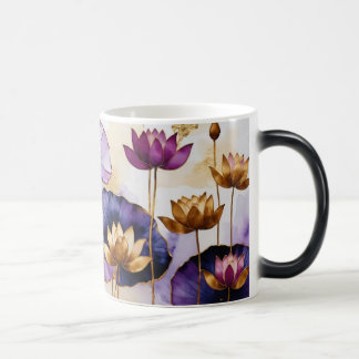Decorative Lotus Flowers Design #1 Magic Mug