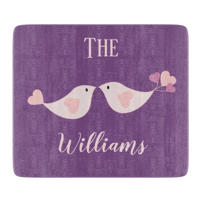 Decorative Love Birds Cutting Board (Front)