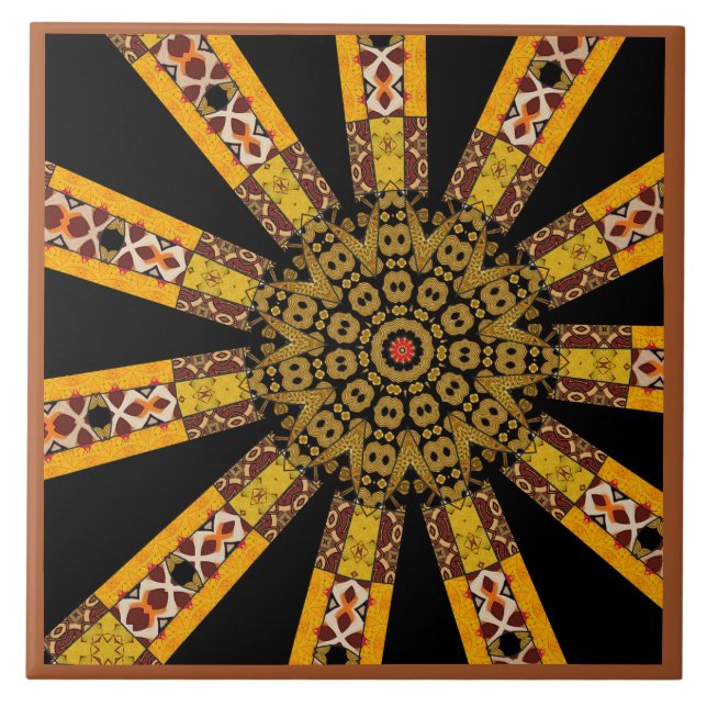 Decorative Mandala Ceramic Tile (Front)