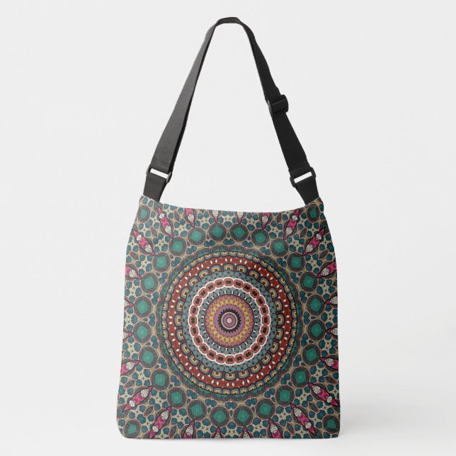  Decorative Mandala Crossbody Bag (Front)
