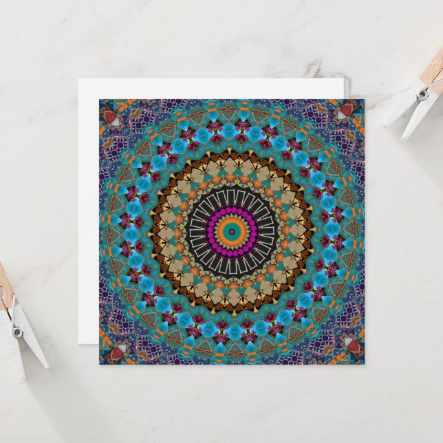 Decorative Mandala  Invitation (Front/Back In Situ)
