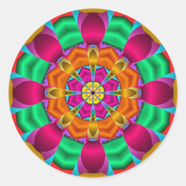 Decorative Mandala sticker Flower Heart (Front)