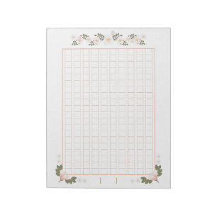 Decorative manuscript paper <tea> 200 words [br09] notepad
