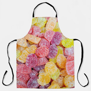 Decorative marmalade candy yellow and orange jelly apron