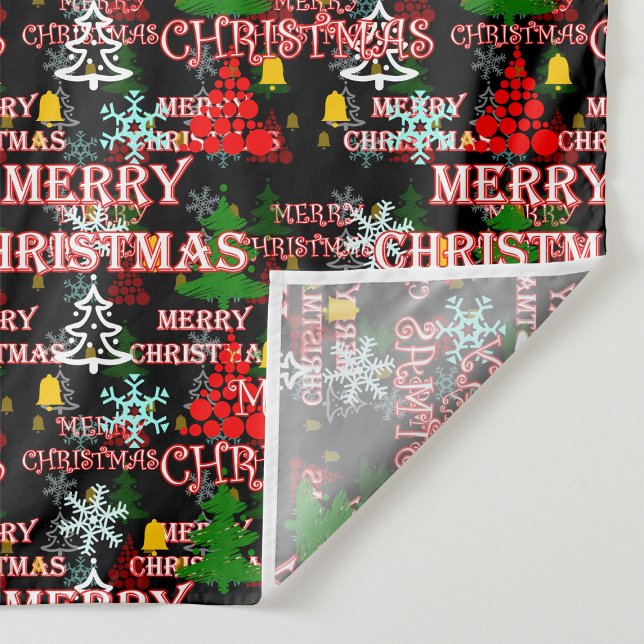Decorative Merry Christmas Text Pattern Design  Fabric (Creator Uploaded)