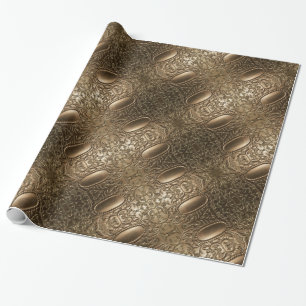 Decorative Metallic Antique Silver Elegant Pattern Wrapping Paper