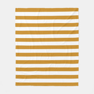 Decorative Modern Brown White Stripes Template Fleece Blanket