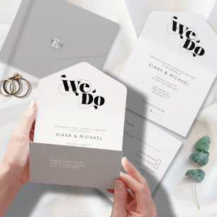 Decorative Modern Wedding ID887 All In One Invitation